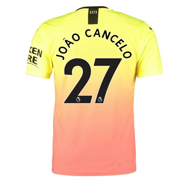 Camiseta Manchester City NO.27 Cancelo Tercera equipo 2019-20 Naranja